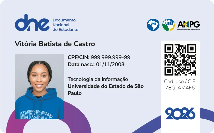 Documento do Estudante (DNE) — carteira de estudante oficial