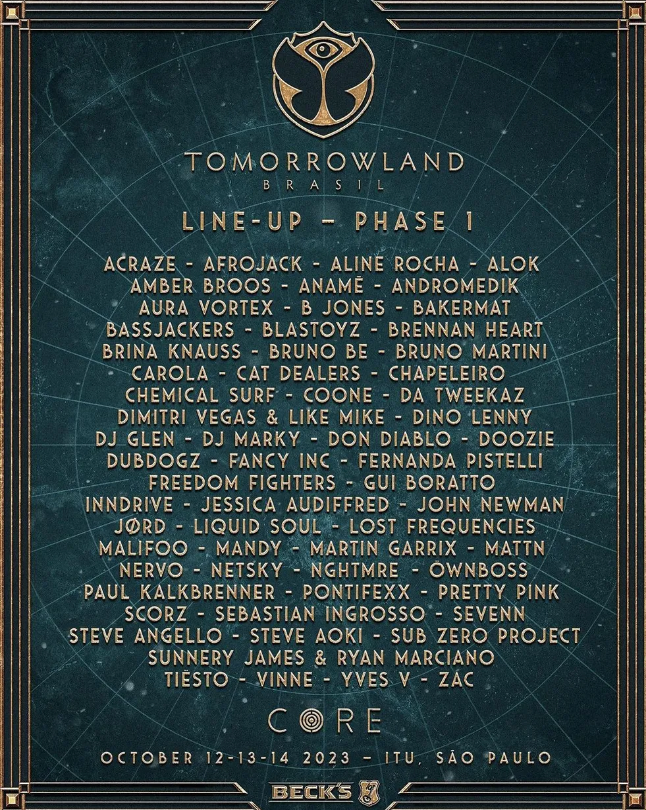 line up tomorrowland brasil