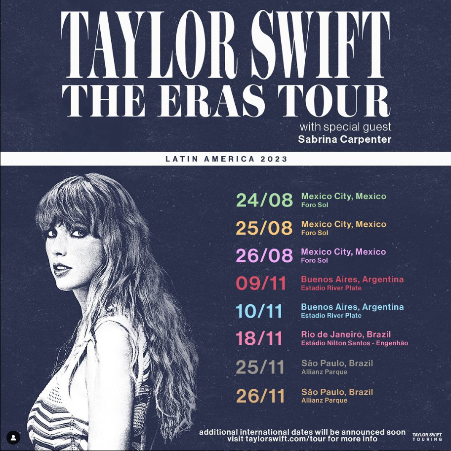 Taylor swift no Brasil, Shows - 2023