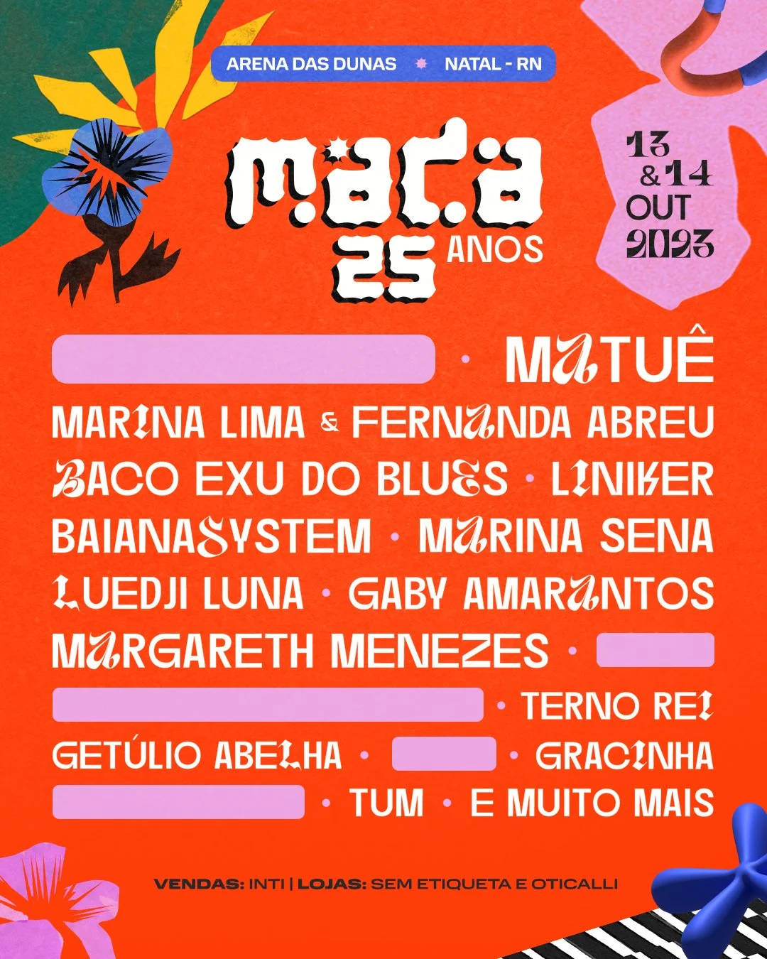 Lineup festival mada 25 anos