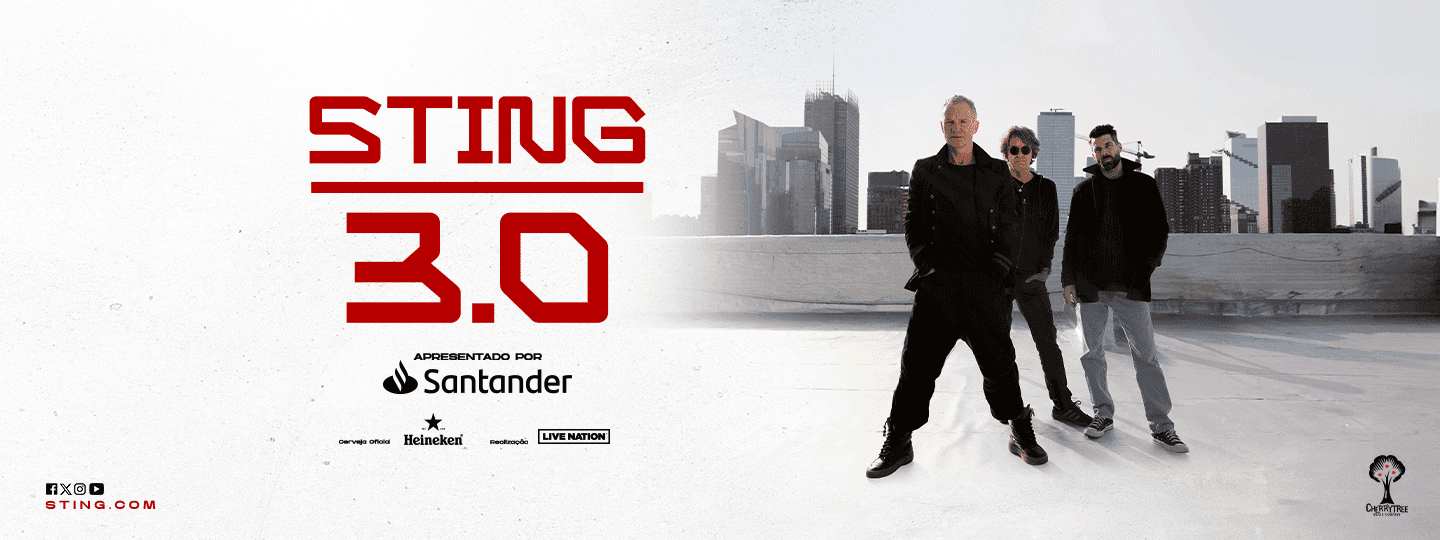 Sting 3.0: a lenda do rock retorna ao Brasil em 2025