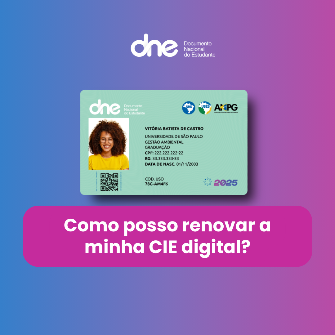 Como posso renovar a minha CIE digital?