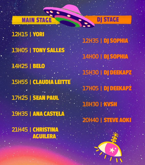 CarnaUOL 2025 – Horários dos shows e line-ups