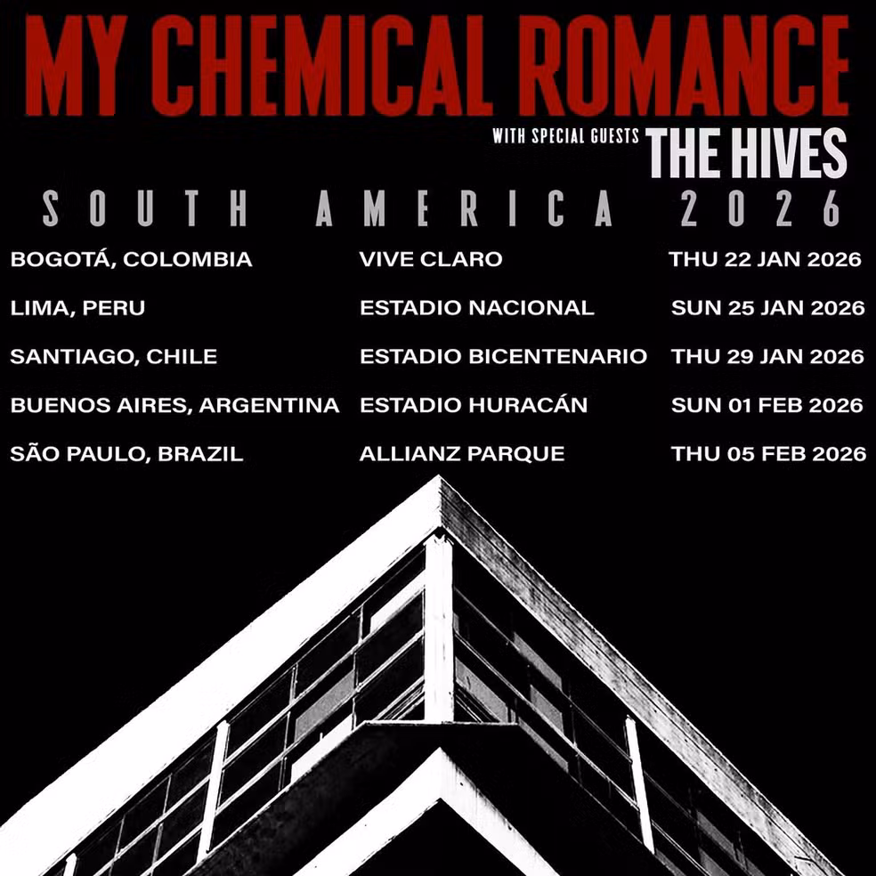 My Chemical Romance Brasil 2026: tudo sobre o show em São Paulo