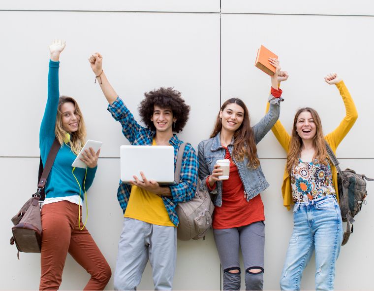 Jovens estudantes